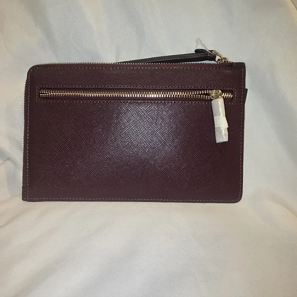 kate spade maroon leather wristlet Nwt - Picture 2 of 4
